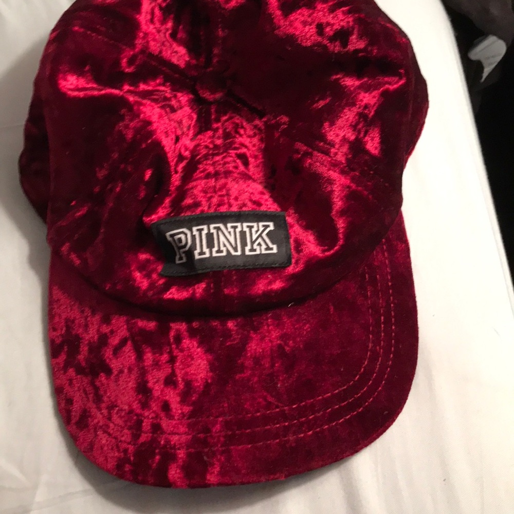PINK red velvet crushed hat